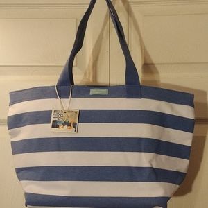 Dolce Gabbana Light Blue Beach Bag Canvas